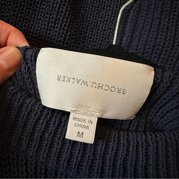 Brochu Walker Sweater Tunic Dress Navy Knit, Size Medium - Picture 8 of 8